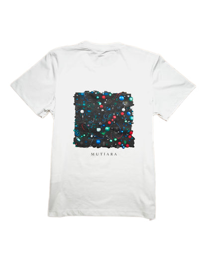 Mutiara Noir Signature Tee White & Grey
