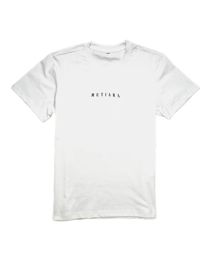 Mutiara Noir Signature Tee White & Grey